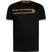 T-shirt Korte Mouw Trojan Retro Print Ringer T-shirt