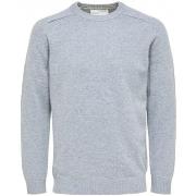 Trui Selected Wool Jumper New Coban - Medium Grey Melange