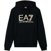 Sweater Ea7 Emporio Armani Logo Series Cotton Hoodie Black/Gold