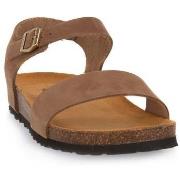 Sandalen Frau Nabuk Sabbia