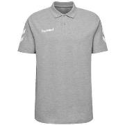 Polo Shirt Korte Mouw hummel Polo HMLGO Cotton manches courtes gris