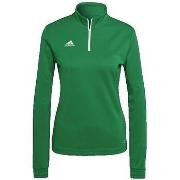 Sweater adidas Sweat-shirt Entrada 22 demi-zip vert slim femme