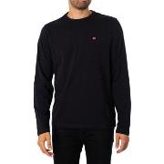 T-shirt Korte Mouw Napapijri Salis-logo met lange mouwen T-shirt