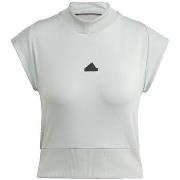 T-shirt Korte Mouw adidas T-shirt Z.N.E. ajusté argenté