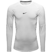 T-Shirt Lange Mouw Nike T-shirt Pro blanc