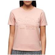 T-shirt Korte Mouw Superdry T-shirt Embossed Vl Relaxed à manches cour...
