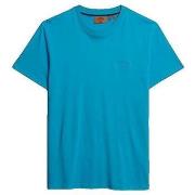 T-shirt Korte Mouw Superdry T-shirt Essential Logo bleu