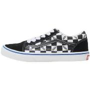 Lage Sneakers Vans Chaussures Old Skool Logo checkerboard noir enfants
