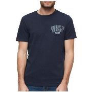 T-shirt Korte Mouw Superdry T-shirt Athletic College bleu marine
