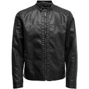 Leren Jas Only &amp; Sons MIKE PU RACER JACKET OTW 22012339