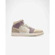 Hoge Sneakers Nike Jordan 1 Mid Light Orewood Brown Taupe Grey (Women'...