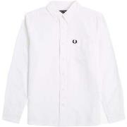 Overhemd Lange Mouw Fred Perry Long Sleeve Oxford Shirt White