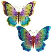 Beeldjes Signes Grimalt Vlinder Muur Ornament 2 Stuks