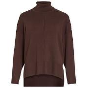 Trui Vila Noos Ostria Rollneck Knit - Coffee Bean