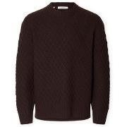 Trui Selected Patric Edit Knit - Chocolate Torte