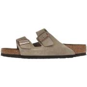 Slippers BIRKENSTOCK Arizona Soft Assise plantaire Suede Taupe