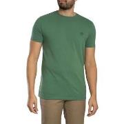 T-shirt Korte Mouw Timberland Slim Fit T-shirt met geborduurd logo