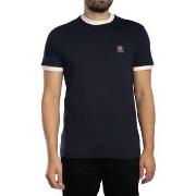 T-shirt Korte Mouw Trojan Vlag-embleem T-shirt met ringband