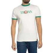 T-shirt Korte Mouw Trojan Ringer-T-shirt met logo