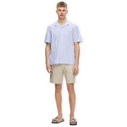Overhemd Korte Mouw Selected RelaxSun S/S Shirt - Cashmere Blue