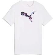 T-shirt Korte Mouw Puma Graphic Floral Cat Tee G