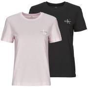 T-shirt Korte Mouw Calvin Klein Jeans MONOLOGO CN 2 PACK TEE X2