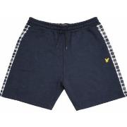 Korte Broek Lyle &amp; Scott Check Panelled Sweat Shorts Dark Navy
