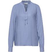 Blouse Street One Melange tunic blouse w frill 346374