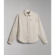 Overhemd Lange Mouw Napapijri G-CRETON NP0A4H1C-N90 BEIGE SILVER