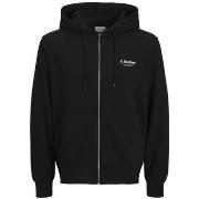 Sweater Jack &amp; Jones 12279517 SOHO SWEAT ZIP HOOD-BLACK