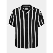 Overhemd Lange Mouw Jack &amp; Jones 12249367 RESORT STRIPE-BLACK