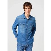 Overhemd Lange Mouw Wrangler 112341913 27MW-ICON MID STONE MEDIUM