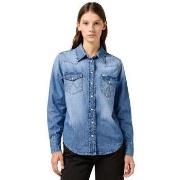 Overhemd Wrangler 112362599 HERITAGE-BLUE MELON WASH
