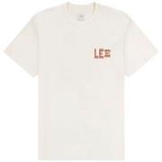 T-shirt Lee 112364552 LOGO TEE-ECRU