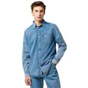 Overhemd Lange Mouw Wrangler 112371549 1PKT SHIRT-INDIGO VALLEY