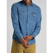 Overhemd Lange Mouw Lee 112320163 REGULAR SHIRT-WASHED BLUE