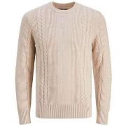 Trui Jack &amp; Jones 12242948 GRID CABLE CREW-MOONBEAM