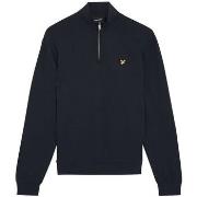 Sweater Lyle &amp; Scott ML2022V LOOPBACK QUARTER ZIP SWEAT-Z271 DARK ...
