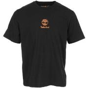 T-shirt Korte Mouw Timberland Print Stack Logo Short Black