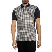 Polo Shirt Korte Mouw Trojan Poloshirt met pied-de-poule-paneel
