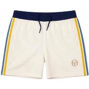 Korte Broek Sergio Tacchini Monte Velour Shorts Gardenia/Maritime Blue