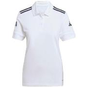 Polo Shirt Korte Mouw adidas Polo Squadra 25 blanc