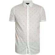 Overhemd Korte Mouw EAX Slim fit shirt met logo-patroon