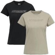 T-shirt Korte Mouw hummel T-shirt hmlTE Cali 2-Pack