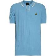 Polo Shirt Korte Mouw Lyle &amp; Scott Gebreide polo met afgeronde ran...