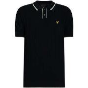 Polo Shirt Korte Mouw Lyle &amp; Scott Gebreide polo met afgeronde ran...