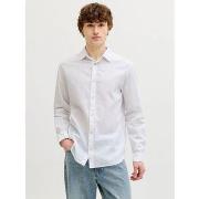 Overhemd Lange Mouw Jack &amp; Jones 12289174 SUMMER LINEN-WHITE
