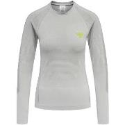 T-Shirt Lange Mouw hummel T-shirt GG-12 Gris Stretch Femme