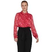 Overhemd Vila Shirt Layla Vie L/S - Pink Yarrow