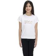 T-shirt Korte Mouw Leone 1947 Girl Round Neck Shiny